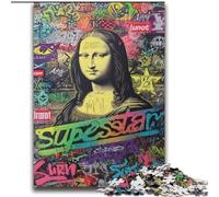 Mona Lisa Is Funny Jigsaw Puzzles for Adults 2000 Piece Puzzle, Art Interesting Stress Reduction Wishlist with Santa Claus for Age 14 (70x100cm)
