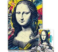 Mona Lisa Jigsaw Puzzles for Adults 1000 Jigsaws,Family Game Stress Reliever Difficult Challenge Secret Santa Gifts 38x26cm