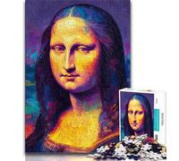 Mona Lisa Jigsaw Puzzles for Adults 1000 Jigsaws,Help The Brain Exercise Addictive Toys to Cultivate Patience Parent-child Interaction 38x26cm