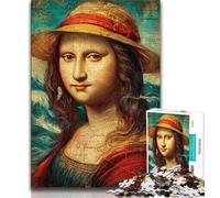 Mona Lisa Jigsaw Puzzles for Teenagers 1000 Piece,Educational Game Challenge Toy Wall Decoration Unique Birthday And Xmas Gifts 50x75cm