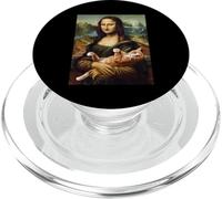 Mona Lisa Kitty Funny Cat Mom Art Leonardo da Vinci PopSockets PopGrip for MagSafe