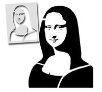 Mona Lisa Leonardo Da Vinci Stencil | Wall Painting Stencil | Paint Bespoke finishes to Many Items/Surfaces | Home Decor Art Craft Decorating | Reusable (S/ 17X24CM)
