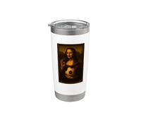 Mona Lisa Loves Soccer Stainless Steel Insulated Tumbler