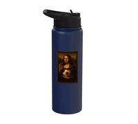 Mona Lisa Loves Soccer Stainless Steel Insulated Water Bottle