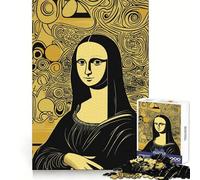 Mona Lisa Mid Century Pop Art Style Jigsaw for Teenagers1000 Pieces Brain Skill True Detail Pattern Assemble Christmas Idea (38x52cm)