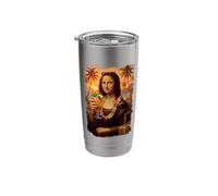 Mona Lisa on Hawaii Vacation Cocktail Trip Summer Hawaiian Stainless Steel Insulated Tumbler