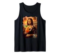 Mona Lisa on Hawaii Vacation Cocktail Trip Summer Hawaiian Tank Top