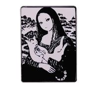 Mona Lisa Painting Cat Junji Ito Tomie Kawakami Japanese Horror Manga Uzumaki 1.2" Enamel Pin Badge