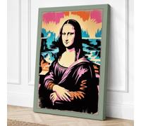 Mona Lisa Pop Art Canvas Wall Art Print 24x16 Inch