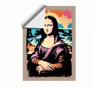 Mona Lisa Pop Art Unframed Wall Art Print A4 (29.7×21cm), Wall Decor for Living Room, Bedroom, Office & Home, Art Gift