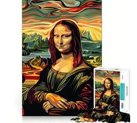 Mona Lisa Pop Munch Style Jigsaw 1000 Pieces for Adults FreeTime Game Accurate Cut Fun Challenge Game Night (50x75cm)