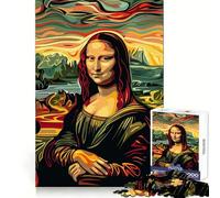 Mona Lisa Pop Munch Style Jigsaw 1000 Pieces for Adults FreeTime Game Accurate Cut Fun Challenge Game Night (50x75cm)