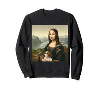 Mona Lisa Renaissance Style With Dog Companion Sweatshirt