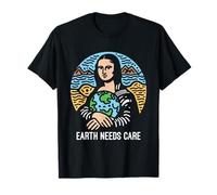 Mona-Lisa Saving Earth - Funny Mona-Lisa Earth Lover T-Shirt