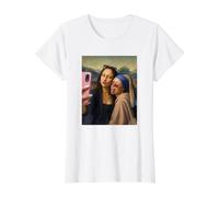 Mona Lisa Selfie with Girl Pearl Earring Funny Art Value Graphic T-Shirt