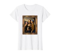 Mona Lisa Selfie with Girl Pearl Earring Funny Art Value Graphic T-Shirt