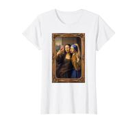 Mona Lisa Selfie with Girl Pearl Earring Funny Art Value Graphic T-Shirt