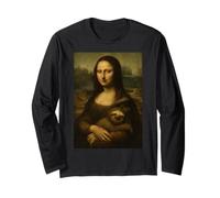 Mona Lisa Sloth Funny Novelty Art Cool Style Long Sleeve T-Shirt