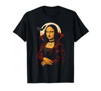 Mona Lisa Vampire Men Women Kids Funny Halloween T-Shirt