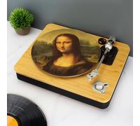 Mona Lisa Vinyl Slip Mat Renaissance Art Turntable Mat 12" 7" DJ Slipmat Record Player Mat Classic Famous Painting Music Gift (12")