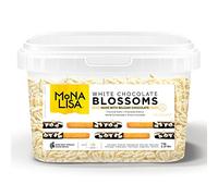 Mona Lisa White Chocolate Blossoms 4 x 1kg - Belgian Chocolate Curls for Dessert Decoration