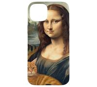 Mona Lisa with Cat Funny Classical Painting Art Case for iPhone 15 Plus