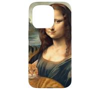 Mona Lisa with Cat Funny Classical Painting Art Case for iPhone 15 Pro