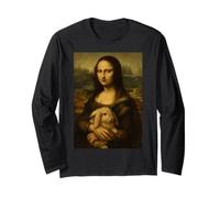 Mona Lisa With Rabbit - Funny Art History Classic Long Sleeve T-Shirt