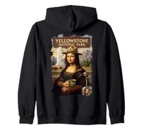 Mona Lisa Yellowstone America Adventure Vacation Trip USA Zip Hoodie
