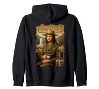 Mona Lisa Yellowstone America Adventure Vacation Trip USA Zip Hoodie