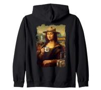 Mona Lisa Yellowstone America Adventure Vacation Trip USA Zip Hoodie