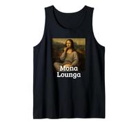 Mona Lounga Leonardo Da Vinci Funny Lazy Mona Lisa Tank Top