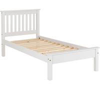 Seconique Monaco 3' Low End Bed - White, White