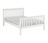 Seconique Monaco 4' High End Bed - White, White