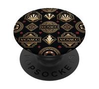 Monaco Art Deco Casino Style Graphic Elegant City Night PopSockets Adhesive PopGrip