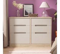Monaco Chest - Midi - 6 Drawer - Cashmere and Oak