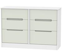 Monaco Chest - Midi - 6 Drawer - Cashmere and White