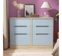 Monaco Chest - Midi - 6 Drawer - Denim and Oak