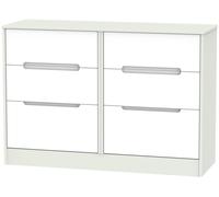 Monaco Chest - Midi - 6 Drawer - White and Cashmere