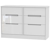 Monaco Chest - Midi - 6 Drawer - White Gloss