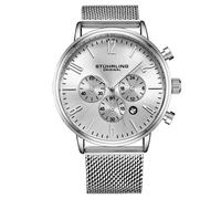 Monaco Chronograph 41mm Sporty Watch with Stainless steel Bracelet STÜHRLING Original Black One Size