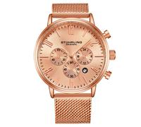 Monaco Chronograph 41mm Sporty Watch with Stainless steel Bracelet STÜHRLING Original Rose Gold One Size