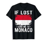 Monaco Flag Souvenir - If lost send me to Monaco T-Shirt