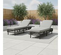 Monaco Garden Sun Lounger Set - Ivy Green