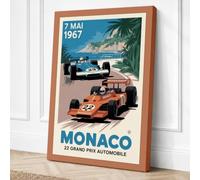 Monaco Grand Prix 1967 Canvas Wall Art Print 24x16 Inch (61 x 41 cm)