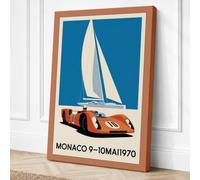 Monaco Grand Prix 1970 Canvas Wall Art Print 18x12 Inch (46 x 30 cm)