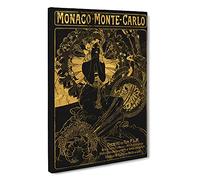 Monaco Monte Carlo By Alphonse Mucha Canvas Wall Art Print 30x20 Inch