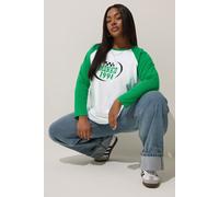 'Monaco' Slogan Ringer T-Shirt Yours Green 22-24