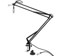 Monacor 23.5380 Lacquered Swivel Arm Microphone Stand - Black