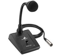 Monacor 235560 PDM-302 Dynamic Gooseneck Desk Microphone Push Talk Switch